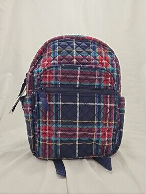 NWT Vera Bradley Tartan Plaid Small Fabric Adult Teen Backpack